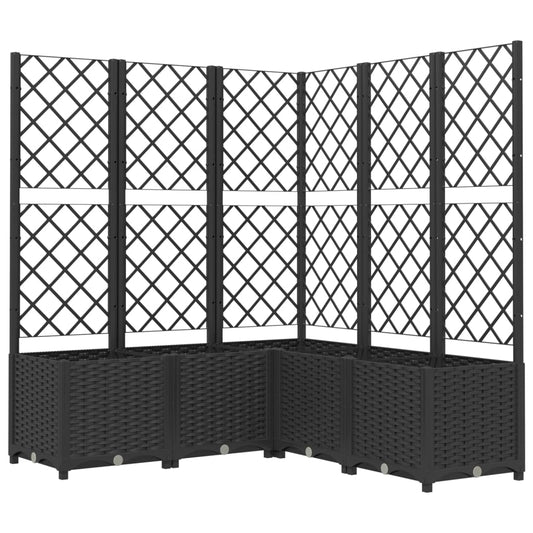 vidaXL Garden Planter | Black | Polypropylene | Large | Planters