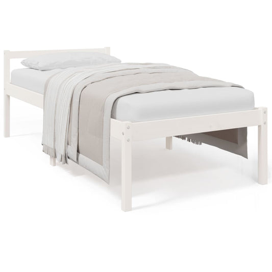vidaXL Senior Bed without Mattress White 90x190cm Single