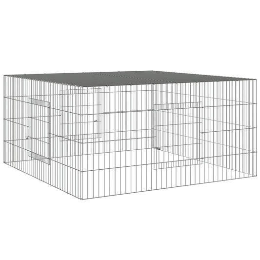vidaXL Rabbit Cage 110x110x55 cm Galvanised Iron