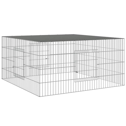 vidaXL Rabbit Cage 110x110x55 cm Galvanised Iron