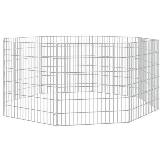 vidaXL Free Range Animal Enclosure 8-Panel 54x60 cm Galvanised Iron