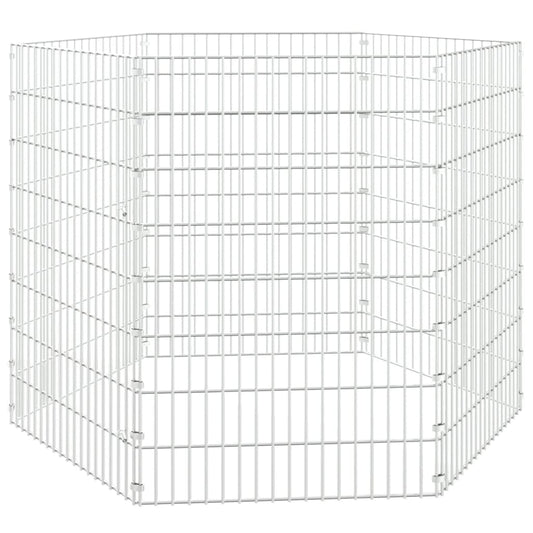 vidaXL Free Range Animal Enclosure 6-Panel 54x80 cm Galvanised Iron
