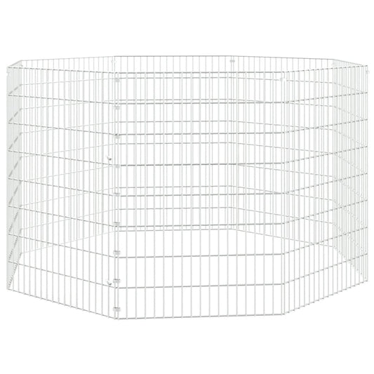 vidaXL Free Range Animal Enclosure 8-Panel 54x80 cm Galvanised Iron