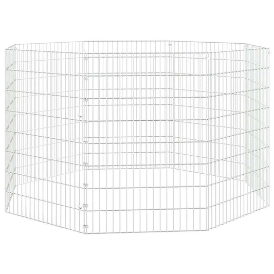 vidaXL Free Range Animal Enclosure 8-Panel 54x80 cm Galvanised Iron