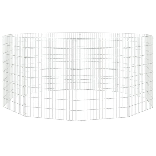 vidaXL Free Range Animal Enclosure 10-Panel 54x80 cm Galvanised Iron