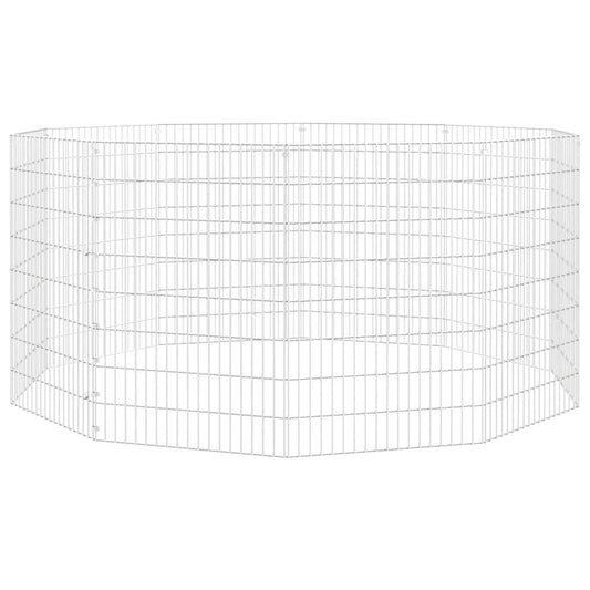 vidaXL Free Range Animal Enclosure 10-Panel 54x80 cm Galvanised Iron