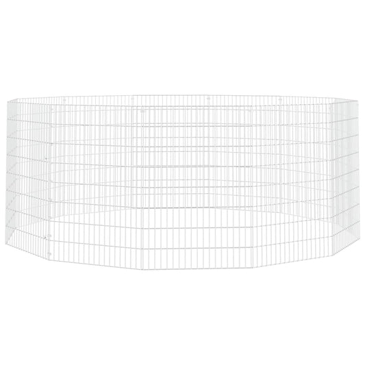 vidaXL Free Range Animal Enclosure 12-Panel 54x80 cm Galvanised Iron