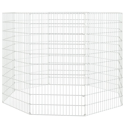 vidaXL Free Range Animal Enclosure 8-Panel 54x100 cm Galvanised Iron