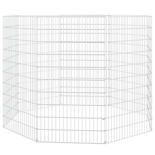vidaXL Free Range Animal Enclosure 8-Panel 54x100 cm Galvanised Iron