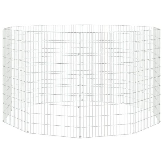 vidaXL Free Range Animal Enclosure 10-Panel 54x100 cm Galvanised Iron