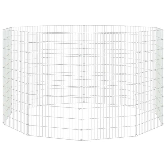 vidaXL Free Range Animal Enclosure 10-Panel 54x100 cm Galvanised Iron