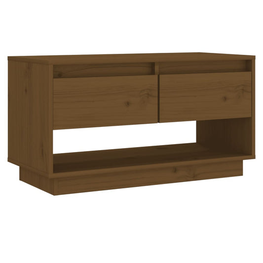 813842 vidaXL TV Cabinet Honey Brown 74x34x40 cm Solid Wood Pine