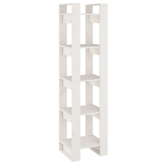 vidaXL Book Cabinet/Room Divider White 41x35x160 cm Solid Wood Pine