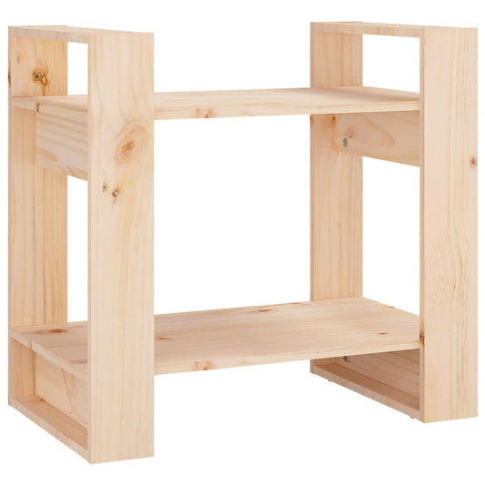 813874 vidaXL Book Cabinet/Room Divider 60x35x57 cm Solid Wood Pine