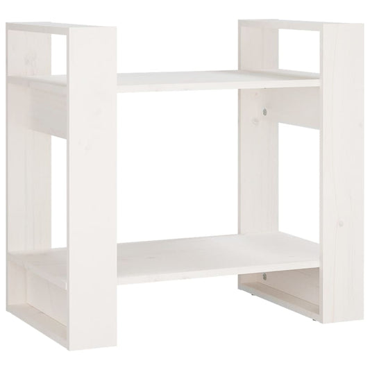 vidaXL Book Cabinet/Room Divider White 60x35x57 cm Solid Wood Pine