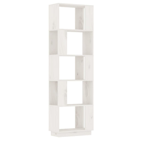 vidaXL Book Cabinet/Room Divider White 51x25x163.5 cm Solid Wood Pine