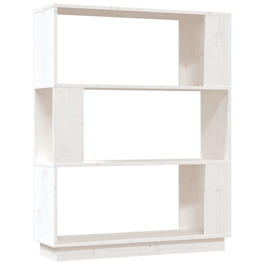 vidaXL Book Cabinet/Room Divider White 80x25x101 cm Solid Wood Pine