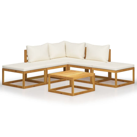 vidaXL 6 Piece Garden Lounge Set with Cushions Solid Wood Acacia (UK/IE/FI/NO only)
