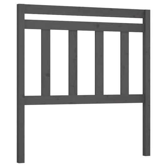 814081 vidaXL Bed Headboard Grey 106x4x100 cm Solid Wood Pine