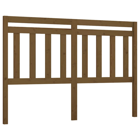 814097 vidaXL Bed Headboard Honey Brown 146x4x100 cm Solid Wood Pine