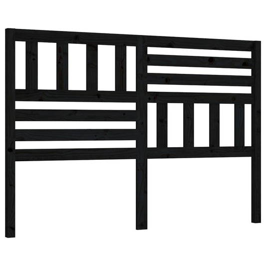 814158 vidaXL Bed Headboard Black 166x4x100 cm Solid Wood Pine