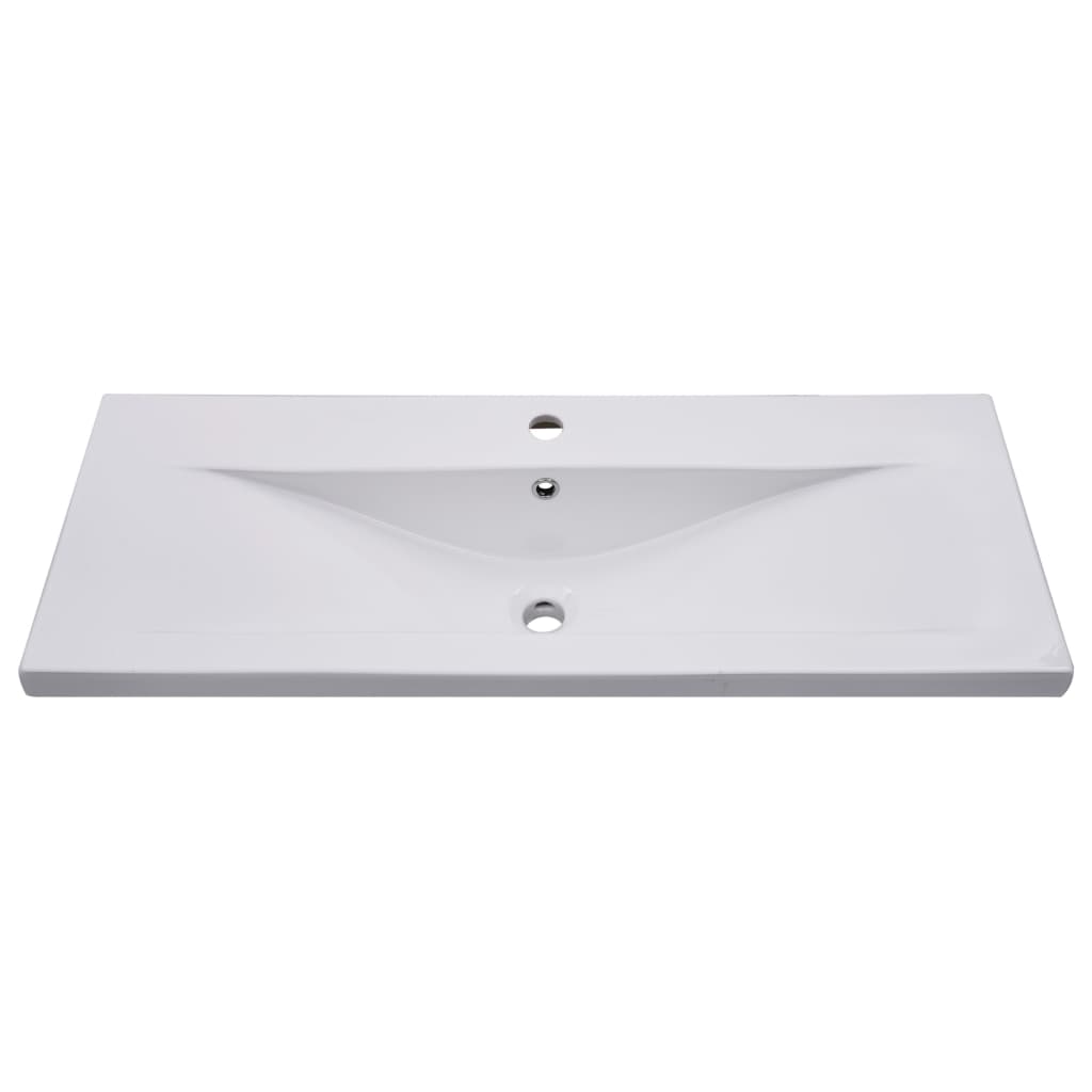 vidaXL Sink Cabinet with Built-in Basin Black Engineered Wood