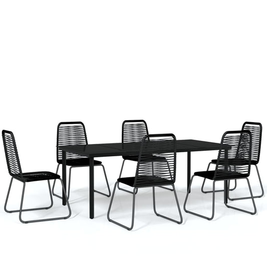 vidaXL Garden Dining Set | Black