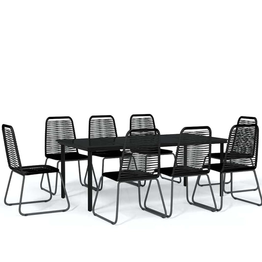 vidaXL Garden Dining Set | Black