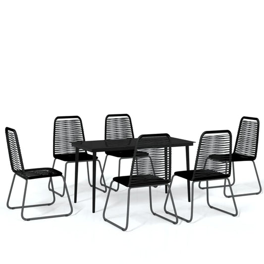 vidaXL Garden Dining Set | Black
