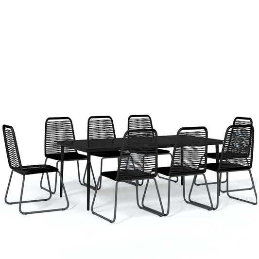 vidaXL Garden Dining Set | Black