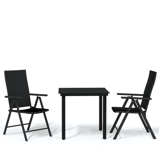 vidaXL Garden Dining Set | Black