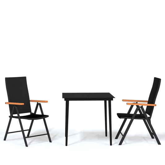 vidaXL Garden Dining Set | Black