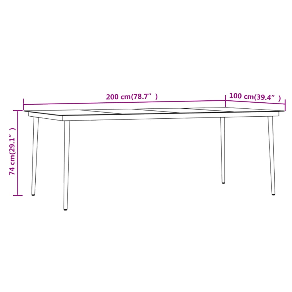 vidaXL Garden Dining Set | Brown and Black
