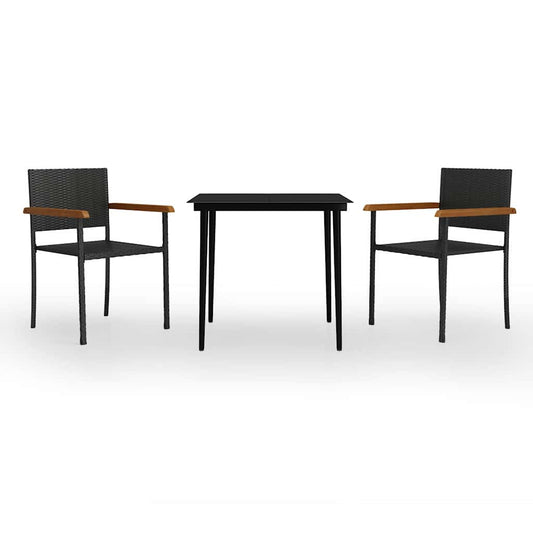 vidaXL Garden Dining Set | Black