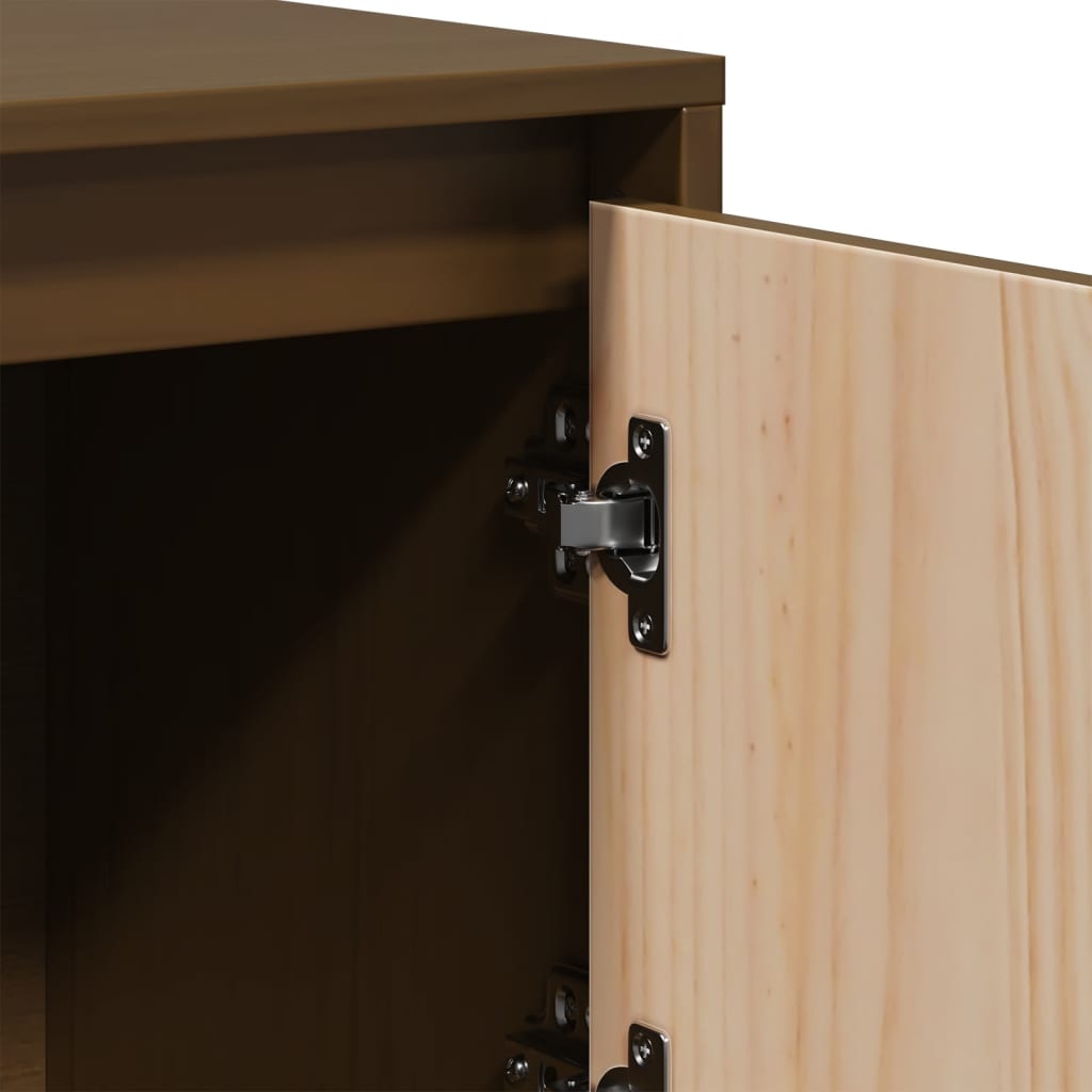 vidaXL Highboard Honey Brown 110.5x35x117 cm Solid Wood Pine