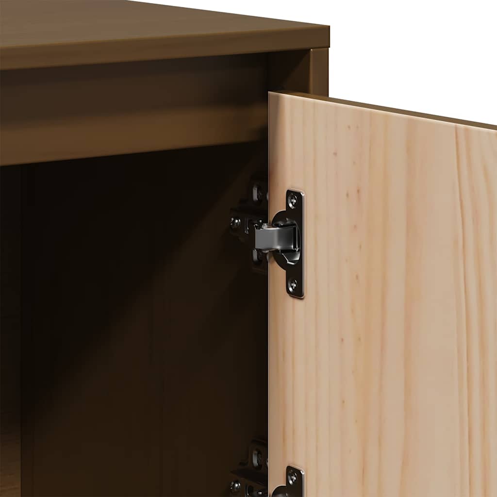 vidaXL Highboard Honey Brown 110,5x35x117 cm Solid Wood Pine