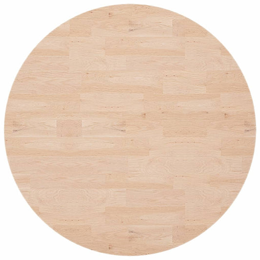 vidaXL Round Table Top Ø90x2.5 cm Untreated Solid Wood Oak