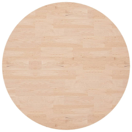 vidaXL Round Table Top Ø90x4 cm Untreated Solid Wood Oak