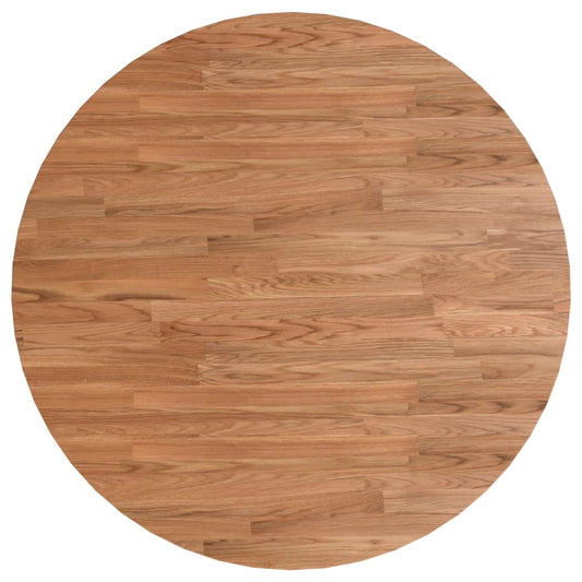 vidaXL Round Table Top Light Brown Ø90x1.5 cm Treated Solid Wood Oak