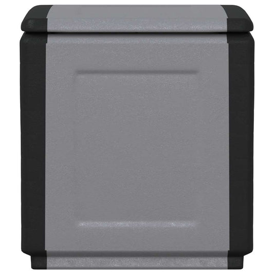 vidaXL Garden Storage Box 54x53x57 cm 130 L Dark Grey and Black