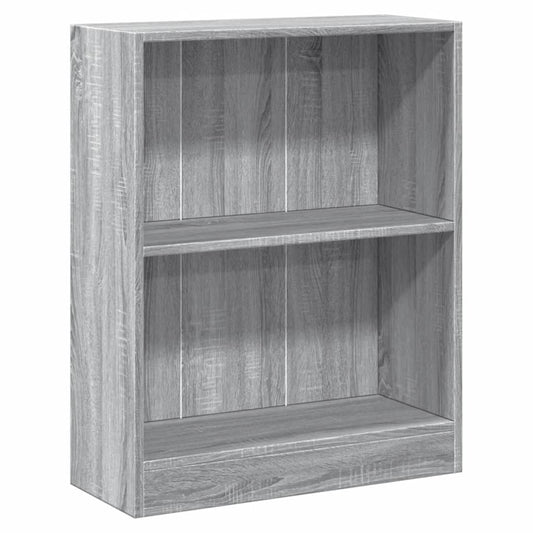vidaXL Bookcase Grey Sonoma 60x24x76 cm Engineered Wood
