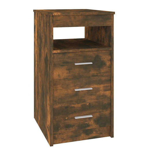 815093 vidaXL Drawer Cabinet Smoked Oak 40x50x76 cm Engineered Wood