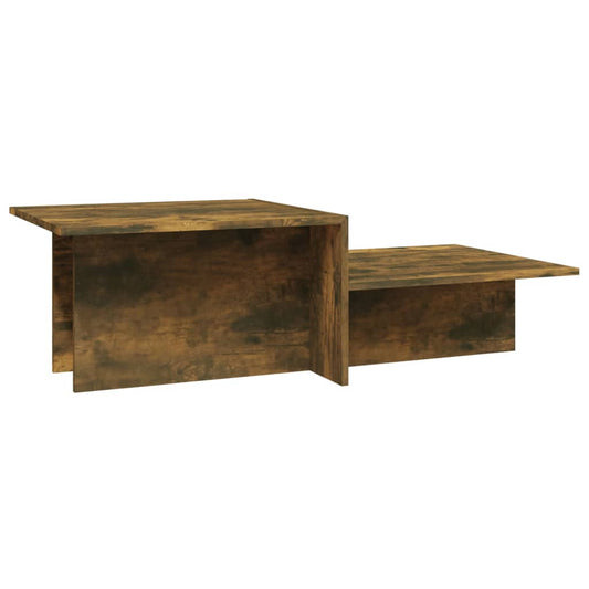 815144 vidaXL Coffee Table Smoked Oak 111,5x50x33 cm Engineered Wood