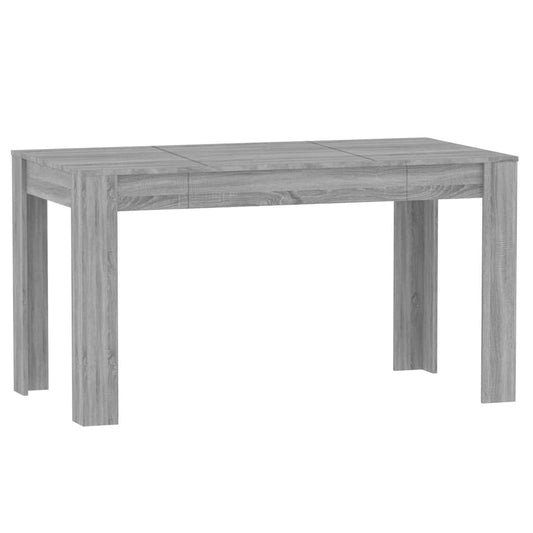 vidaXL Dining Table Grey Sonoma 140x74,5x76 cm Engineered Wood