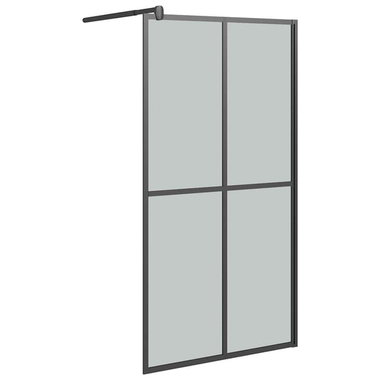 vidaXL Walk-in Shower Screen 100x195cm Dark Tempered Glass
