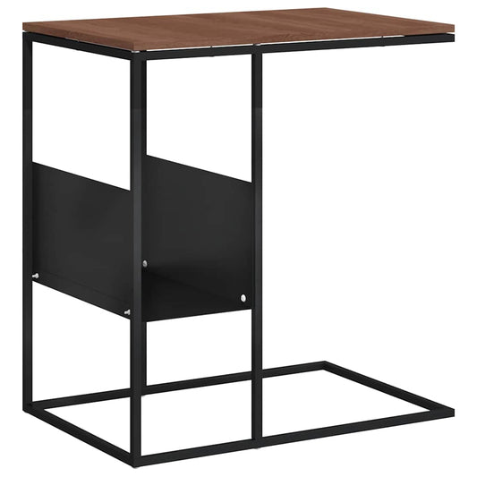 343104 vidaXL Side Table Black 55x36x59,5 cm Engineered Wood