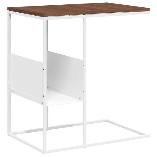 343106 vidaXL Side Table White 55x36x59,5 cm Engineered Wood
