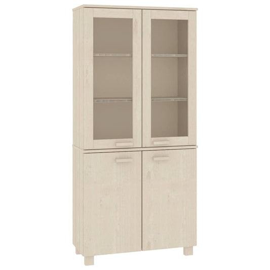 vidaXL Highboard "HAMAR" Solid Wood Pine Honey Brown