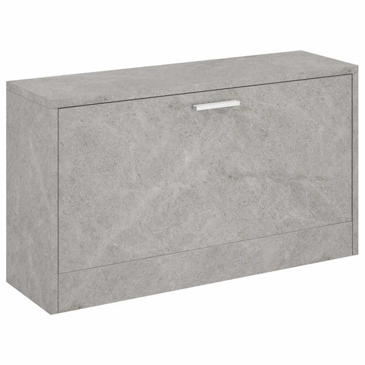 vidaXL Shoe Bench Concrete Grey 80x24x45 cm Engineered Wood