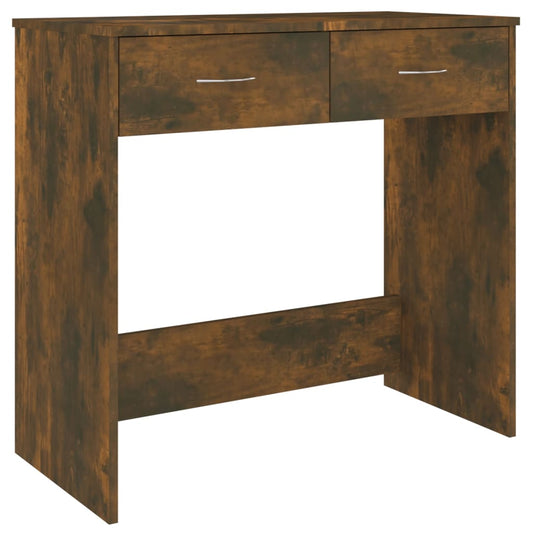 vidaXL Desk Smoked Oak 80x40x75 cm Engineered Wood